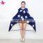 Flannel Fleece & Shu Velveteen 2 in 1 Portable Stripes Printed Elegant Custom Snuggie 100% Polyester Fleece Weighted Blanket