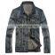 DiZNEW Wholesale Men Casual Fitness More Zipper Denim Jacket