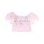 Toddler Newborn Baby Girl  Outfits Off Shoulder Pink Lace Tops multiple choice
