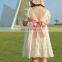6635/Kid girl princess ball puff sleeve high quality wholesale dress one to six years birthday dress girls