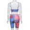 2020 Summer Women Fashion Party Club Spaghetti Straps Tie Dye Print Sexy Camis Shorts Two 2 Piece Set Holiday Tracksuit