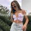 2020 New Arrivals Women Mini Crop Top Ladies Sexy Irregular Lace-Up Crop Tank Top Women Clothing Crop Tanks