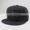 Custom applique merrow logo black denim caps snapback