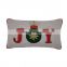 crewel embroidery bead applique christmas joy seasonal cushion pillow cover