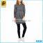 High quality custom autumn pregnant 100 cotton grey long style cotton maternity hoodie