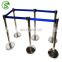 Golden stanchion and rope velvet rope and stand rope barrier