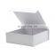 Stock ready plain white folding luxury apparel retail packaging magnetic paper gift box wholesale