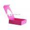 Custom design pink luxurious magnetic flip top folding gift boxes