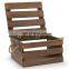 Antique Brown Wooden Crate Storage Box with Lid