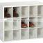 Living Room White wood shoe organizer box Shoe cabinet