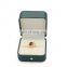 Custom Logo High Quality PU Leather Dark Green Ring Box Jewelry Box
