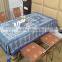 Indian Cotton Table Cloth Hand Block Blue Multicolor Printed Dinning Table Cloth Vintage Wall Hanging Throw Bed Sheet Cover TC36