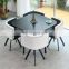 luxury saving place coffee table sets leisure modern round dining tables and 4 chairs set