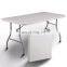 portable white rectangular plastic party dining foldable table outdoor banquet bbq camping picnic folding table