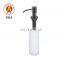 OEM Accept  modern black soap Kitchen sanitizer gel pump dispenser chrome For Shampoo