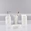 4pcs Marble Ceramic Bathroom Bottle Accessory Ceramic Sets