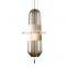 Nordic frosted glass ball pendant lamp hotel restaurant decorative chandelier modern smoke grey glass pendant light