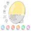 Wooden Led Sunrise Sleep Training Wake-up Light Alarm Clock