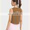 Custom Logo Sexy Lightweight Hollow Out Gym Sport Yoga Crop Top Quick Dry Breathable Women Fitness Workout Active Tank Blouse