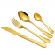 High Quality Wholesale Rainbow Flatware Classic 4 Pieces Gold Stainless Steel Cutlery Set