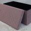 Foldable storage pressed velvet ottoman-Pink