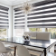Luxury European Style Pattern Motorized Zebra Blinds for the Large Living Room