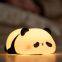 Factory Direct Cute Cartoon Silicone Panda LED Night Light USB Touch Sensor Mini Size for Children's Bedroom Bedside