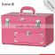 Hot sale portable small size acrylic cosmetic case with double open stype