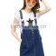 Women's overall Denim coat stock apparel LGJD-027