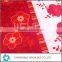 Best selling products red and white flower print fleece fabric