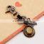 Factory Direcet Sale Exaggrate Punk Hat Pendant Keychain Real Leather Keychain