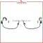 Laura Fairy Black Spring Temple Double Bridge Gentleman Optical Glasses Frame