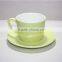 ceramic porcelain espresso cups and saucers blue for wholesale