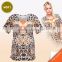 high quality cheap price fashion wholesale gold radium print t-shirt