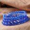Wholesale High Quality Semi Precious Stone Blue Agate Beads Bracelet Jewelry