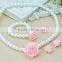 TOP SELLING Girls Imitation Pearls Flower Shape Kids Children Jewelry set/