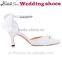 Wholesale pointed toe crystal stiletto wedding shoes with ankle strap
