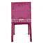 fabric upholstery iron base dining chair