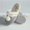 Lady diamond knitted indoor slipper with pom pom