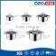 Mirror polishing professional custom 7PCS stainless steel cookware set