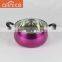 10pcs stainless steel hot pot casserole set with glass lid and size16/18/20/22/24cm