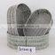 oval woven shallow storage basket