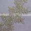 fashionable embroidery lace flower with cord and beadds for wedding dress