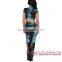 Sexy Women Reddish Tie Dye Vintage Short Sleeve Cheongsam Maxi Dress