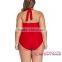 open sexy girl full photo Solid Red women clothing summer Plus Size swimming suits