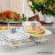 Twin Ceramic Chafing Dish and Food Warmer