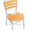 armless aluminum wooden chair dining chair for sales (YC058)
