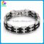 Men black ID titanium steel bracelet quality bracelets energy stainless steel jewelry