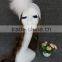 Genuine Raccoon Fur Ball Elastic Hair Band Mixed Colors Fur Head Band