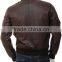 Short customized luxury lambskin leather jacket for men